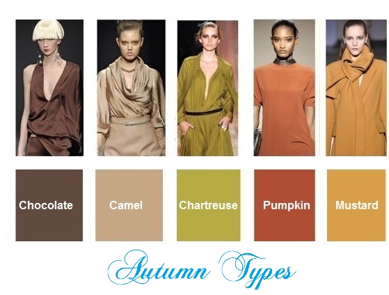 Color trends fall / winter 2012-2013  for Autumn types