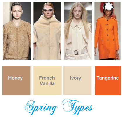 Color trends fall / winter 2012-2013  for Spring types
