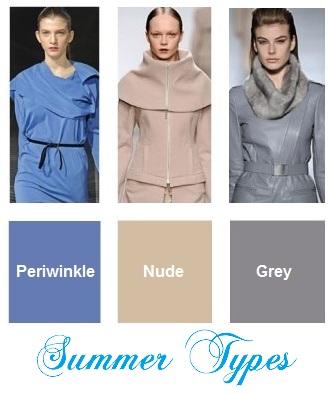 Color trends fall / winter 2012-2013  for Summer types